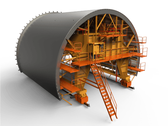 Tunnel lining formwork gantry