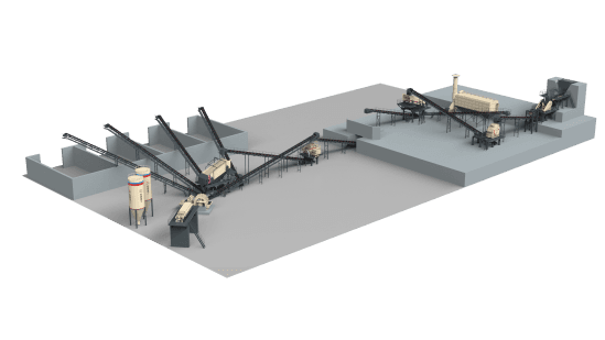 JG construction-waste recycling line layout